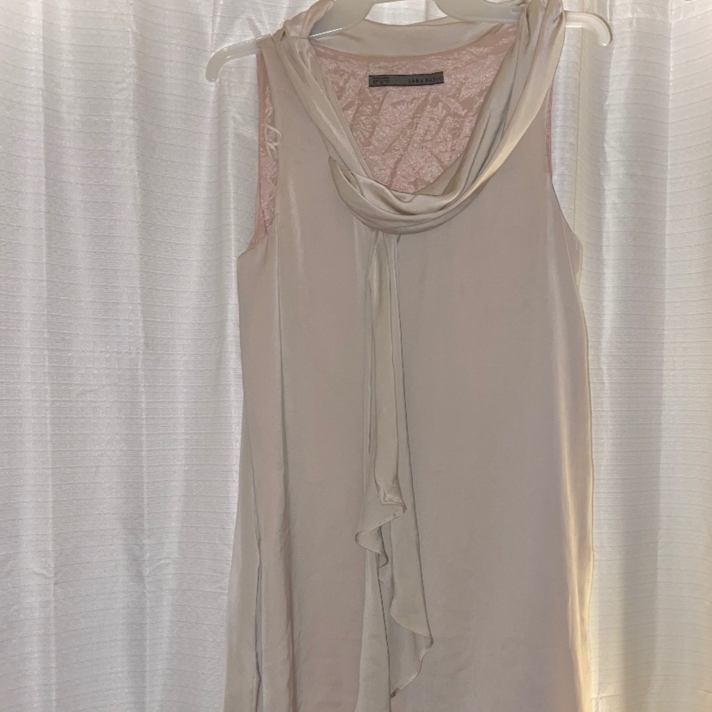 Zara basic peach/tan cocktail dress vintage look